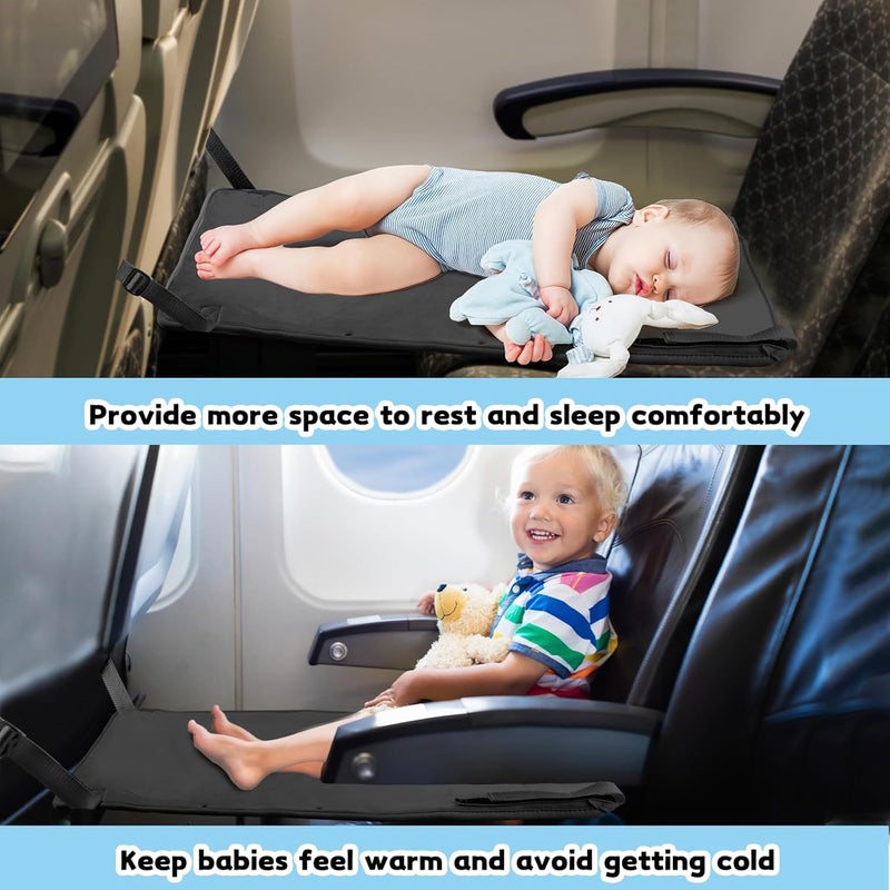 TrekBabe Toddler Airplane Bed, Airplane Seat Extender for Kids, Baby Travel Essentials, Black - Image 2